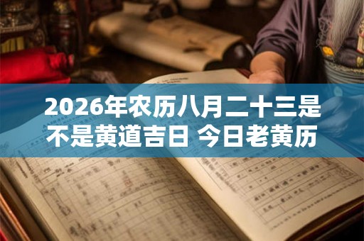 2026年农历八月二十三是不是黄道吉日 今日老黄历如何 2026年农历八月二十三是不是黄道吉日 今日老黄历如何