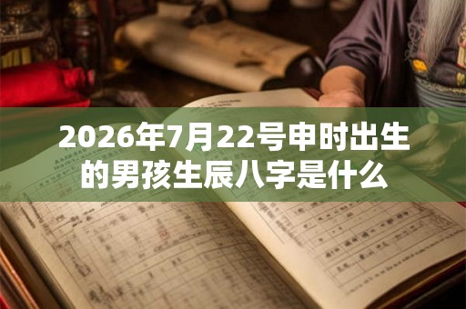 2026年7月22号申时出生的男孩生辰八字是什么