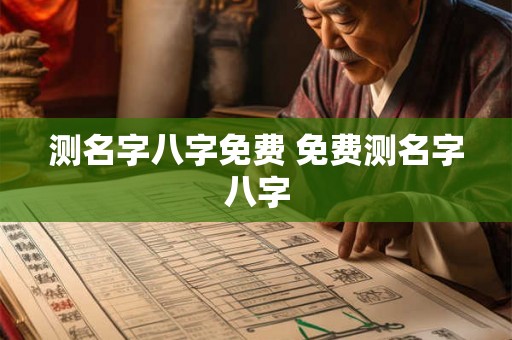 测名字八字免费 免费测名字八字