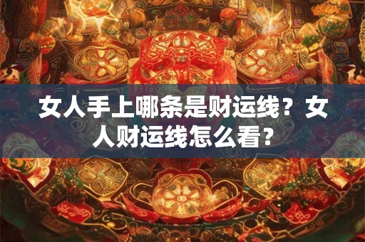 女人手上哪条是财运线？女人财运线怎么看？