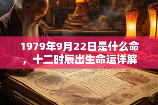 1979年9月22日是什么命,十二时辰出生命运详解 1979年9月22日是什么命,十二时辰出生命运详解