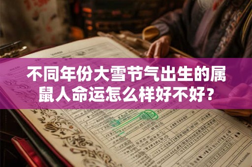 不同年份大雪节气出生的属鼠人命运怎么样好不好? 不同年份大雪节气出生的属鼠人命运怎么样好不好?