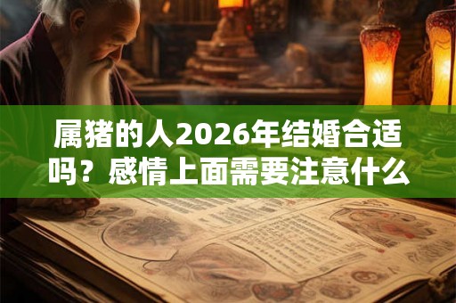 属猪的人2026年结婚合适吗？感情上面需要注意什么？