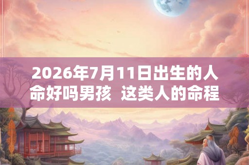 2026年7月11日出生的人命好吗男孩 这类人的命程详解 2026年7月11日出生的人命好吗男孩 这类人的命程详解