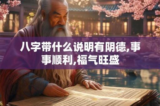 八字带什么说明有阴德,事事顺利,福气旺盛