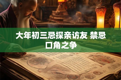 大年初三忌探亲访友 禁忌口角之争