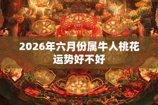 2026年六月份属牛人桃花运势好不好