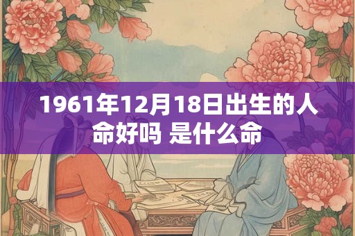 1961年12月18日出生的人命好吗 是什么命