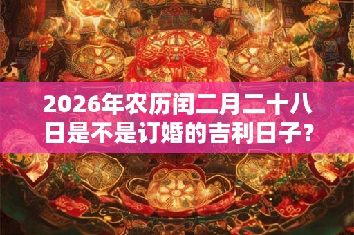 2026年农历闰二月二十八日是不是订婚的吉利日子？