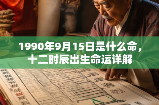 1990年9月15日是什么命，十二时辰出生命运详解