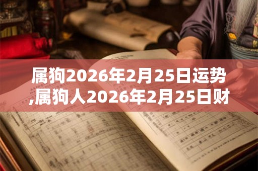 属狗2026年2月25日运势,属狗人2026年2月25日财运,生肖狗2026年2月25日运势