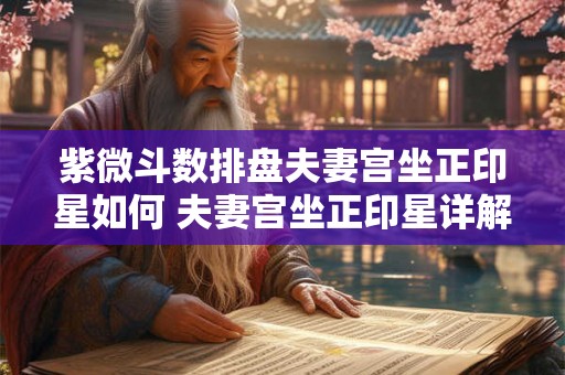 紫微斗数排盘夫妻宫坐正印星如何 夫妻宫坐正印星详解