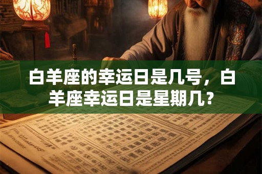 白羊座的幸运日是几号，白羊座幸运日是星期几？