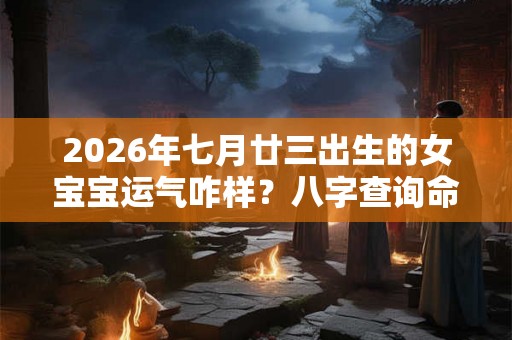 2026年七月廿三出生的女宝宝运气咋样？八字查询命理