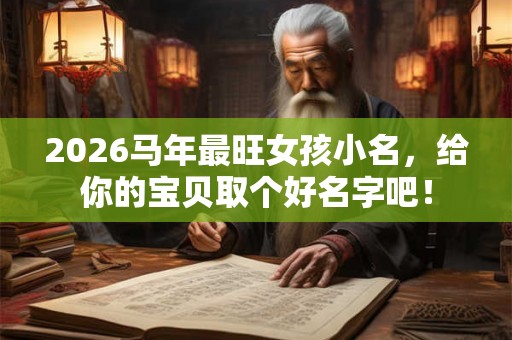 2026马年最旺女孩小名，给你的宝贝取个好名字吧！