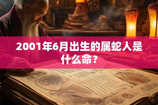 2001年6月出生的属蛇人是什么命？
