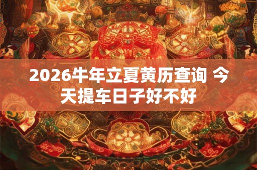 2026牛年立夏黄历查询 今天提车日子好不好 2026牛年立夏黄历查询 今天提车日子好不好