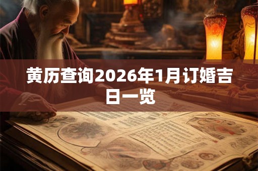 黄历查询2026年1月订婚吉日一览 黄历查询2026年1月订婚吉日一览