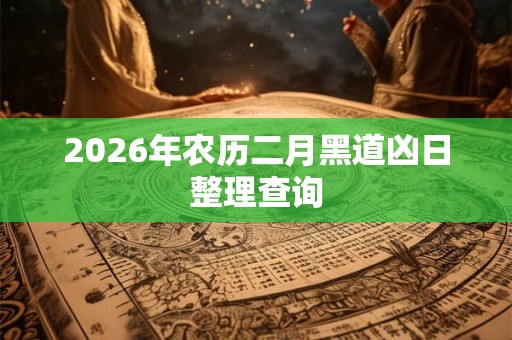 2026年农历二月黑道凶日整理查询