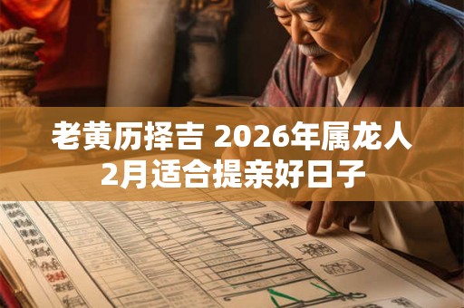 老黄历择吉 2026年属龙人2月适合提亲好日子