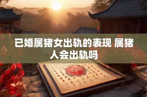 已婚属猪女出轨的表现 属猪人会出轨吗