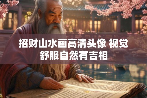 招财山水画高清头像 视觉舒服自然有吉相