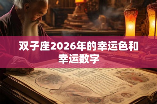 双子座2026年的幸运色和幸运数字 双子座2026年的幸运色和幸运数字