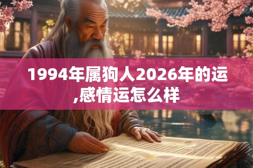 1994年属狗人2026年的运,感情运怎么样