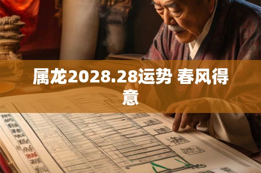 属龙2028.28运势 春风得意