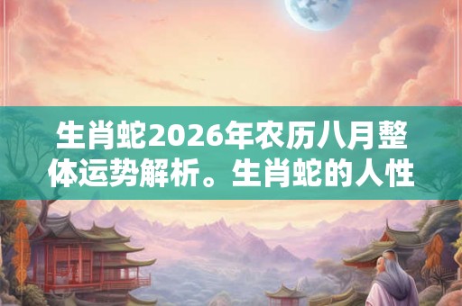 生肖蛇2026年农历八月整体运势解析。生肖蛇的人性格解析及命运分析 生肖蛇2026年农历八月整体运势解析。生肖蛇的人性格解析及命运分析