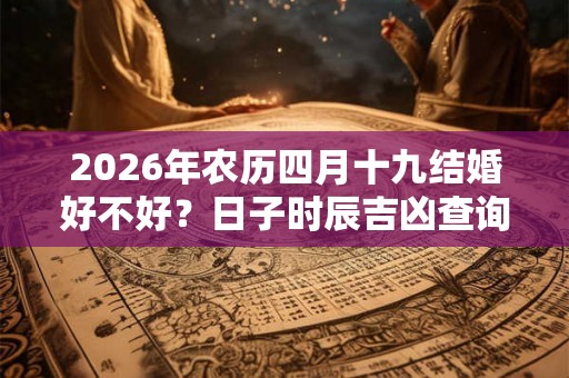 2026年农历四月十九结婚好不好？日子时辰吉凶查询！