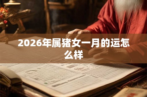 2026年属猪女一月的运怎么样