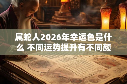 属蛇人2026年幸运色是什么 不同运势提升有不同颜色