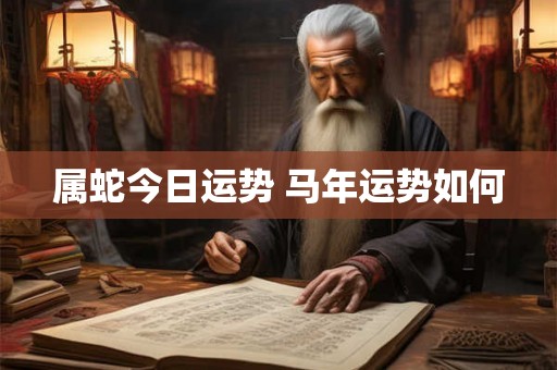 属蛇今日运势 马年运势如何