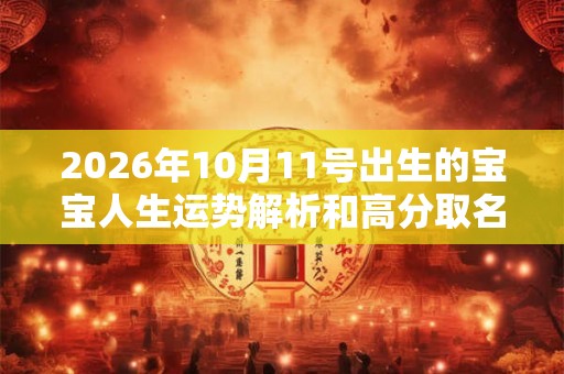 2026年10月11号出生的宝宝人生运势解析和高分取名参考