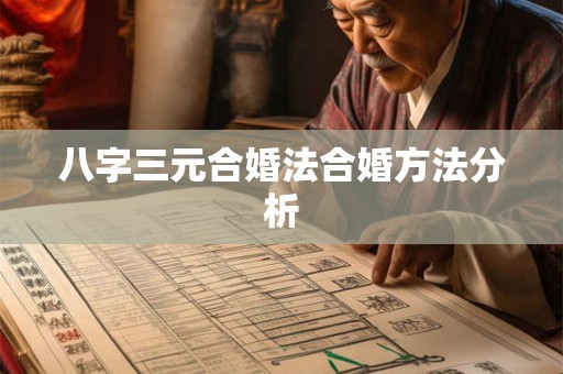 八字三元合婚法合婚方法分析