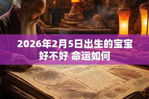 2026年2月5日出生的宝宝好不好 命运如何 2026年2月5日出生的宝宝好不好 命运如何