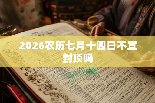 2026农历七月十四日不宜封顶吗