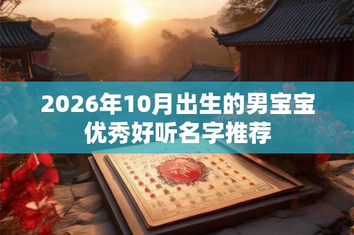2026年10月出生的男宝宝优秀好听名字推荐