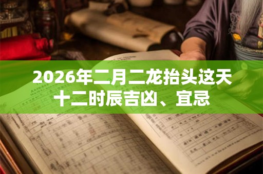 2026年二月二龙抬头这天十二时辰吉凶、宜忌