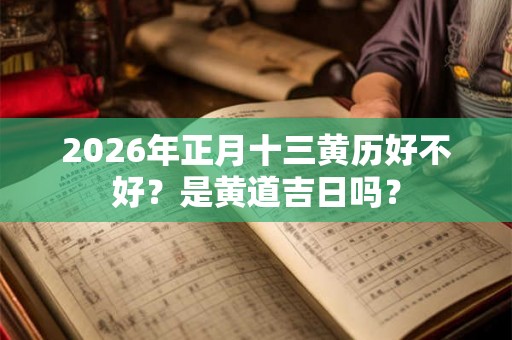 2026年正月十三黄历好不好？是黄道吉日吗？