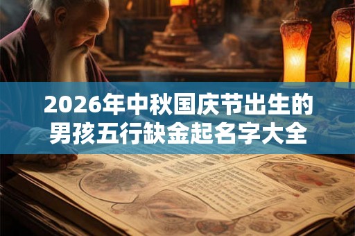 2026年中秋国庆节出生的男孩五行缺金起名字大全
