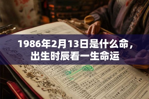1986年2月13日是什么命，出生时辰看一生命运