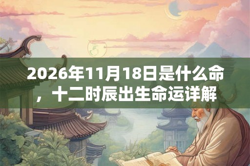 2026年11月18日是什么命，十二时辰出生命运详解