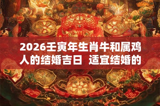 2026壬寅年生肖牛和属鸡人的结婚吉日 适宜结婚的日子 2026壬寅年生肖牛和属鸡人的结婚吉日 适宜结婚的日子