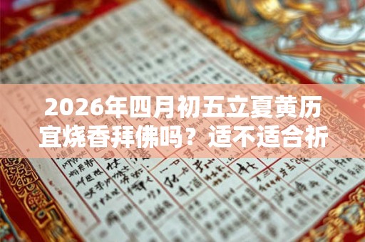 2026年四月初五立夏黄历宜烧香拜佛吗？适不适合祈福？