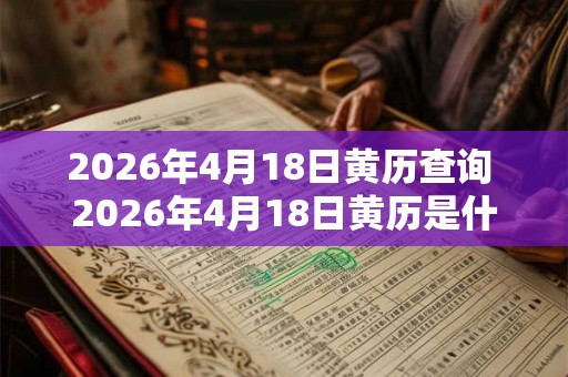 2026年4月18日黄历查询 2026年4月18日黄历是什么