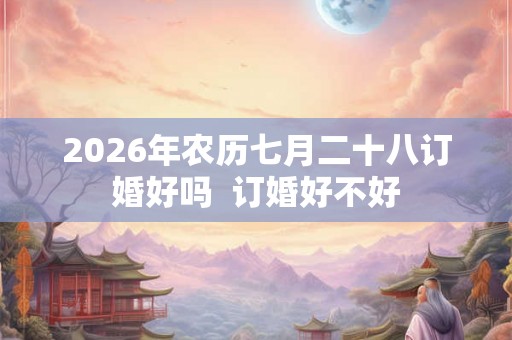 2026年农历七月二十八订婚好吗  订婚好不好