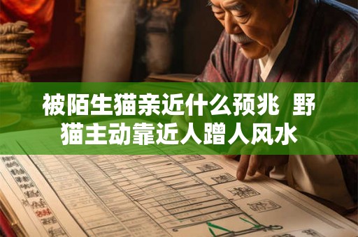 被陌生猫亲近什么预兆  野猫主动靠近人蹭人风水