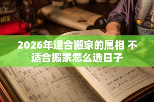 2026年适合搬家的属相 不适合搬家怎么选日子